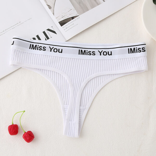 Low Waist Cotton Crotch Panties Women's T-back - Image 4