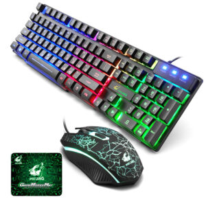 Luminous Keyboard And Mouse Set Desktop Computer Game Manipulator Feel