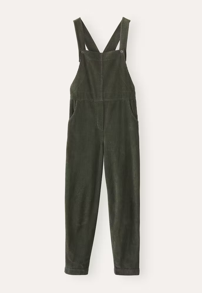Corduroy Bib Overalls With Buttons And Pockets Fashion Casual Jumpsuit Loose Straight Pnats For Women - Image 4