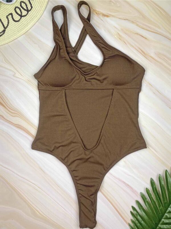 Knitted Ladies Dress Sexy One-Shoulder Swimsuit - Image 6