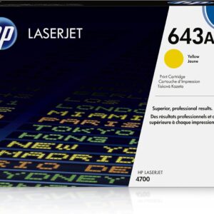 HP Original 643A Yellow Toner Cartridge | Works Color Laserjet 4700 Series | Q5952A : Office Products