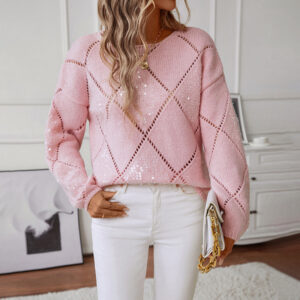Cutout Loose Pullover Sweater