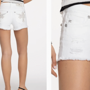 Mid Rise Denim Shorts