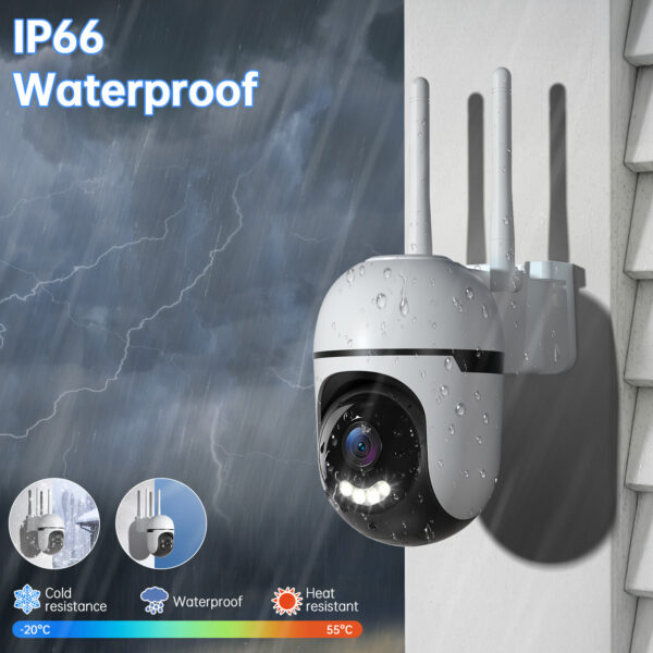 3MP PTZ Wireless Indoor Outdoor Mini Camera CCTV Network Security System Wifi Camera - Image 3