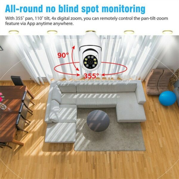 IR E27 Light Bulb Camera 1080P HD Wireless Wifi Smart Home Security Camera - Image 6