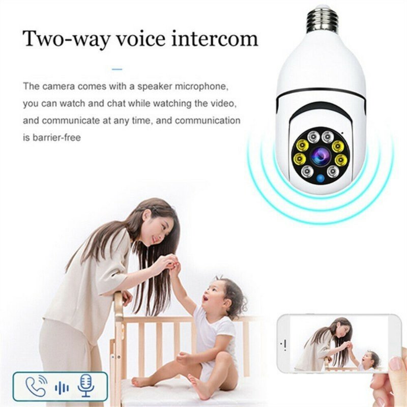 IR E27 Light Bulb Camera 1080P HD Wireless Wifi Smart Home Security Camera - Image 10