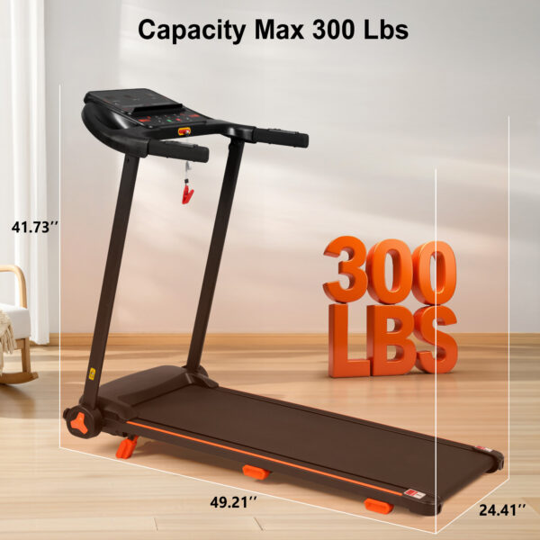 Brand New Home Treadmill, 2.5HP Silent Folding Treadmill With Heart Rate Sensor, Weighing 300 Pounds, Banned Platform Temu - Image 10