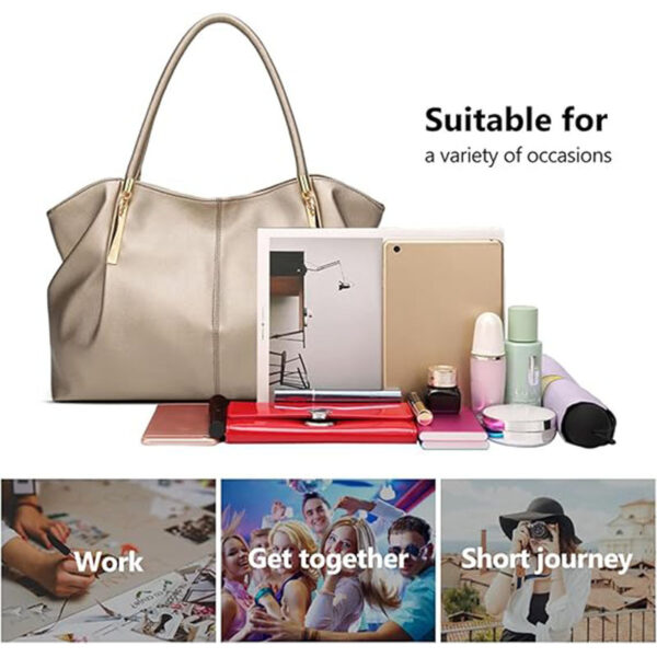 Women's Handbag, Leather Shoulder Bag, Hobo Handbag - Image 5