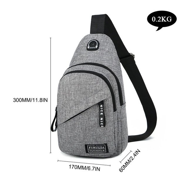Men Women Sling Bag Chest Fanny Packs Cross Body Travel Sports Shoulder Backpack - Image 2