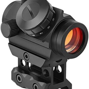 MidTen 2MOA Red Dot Sight, 1x25mm Reflex Sight Waterproof & Shockproof & Fog-Proof Red Dot Scope with 1 inch Riser Mount, Black : Sports & Outdoors