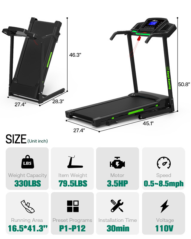 Treadmill JK8806-4-GR - Image 6