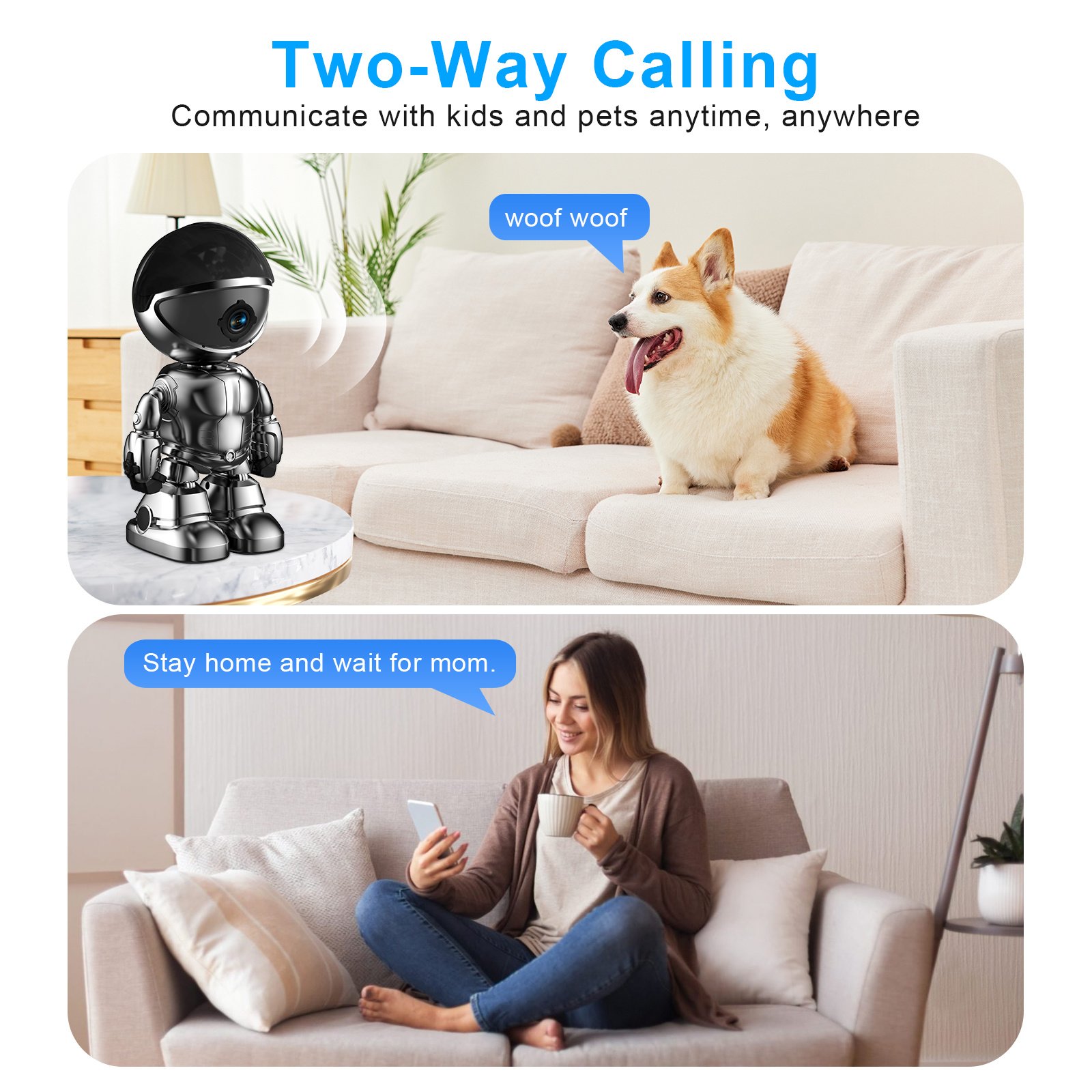 Smart Robot Camera 3MP IP Camera WIFI Robert Network CCTV HD Baby Monitor Remote Control Home Security Camera - Image 4