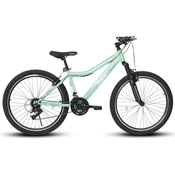 A26208D Mountain Bike 24 26 Inch, High-Density Carbon Steel Frame, 21 Speed, Front Suspension, Dual V-Brakes, Pre-Assembled For Men Women Teens - Image 3