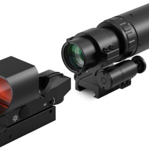 Feyachi red dot magnifie with RS-30 Reflex Sight Combo, Multiple Reticle System Red Dot Sight & Magnifier Combo Built-in Flip Mount : Sports & Outdoors