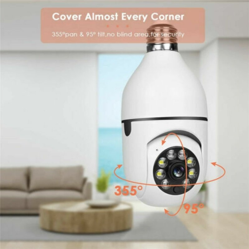 IR E27 Light Bulb Camera 1080P HD Wireless Wifi Smart Home Security Camera - Image 5