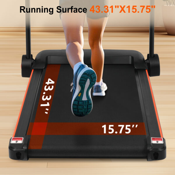 Brand New Home Treadmill, 2.5HP Silent Folding Treadmill With Heart Rate Sensor, Weighing 300 Pounds, Banned Platform Temu - Image 6