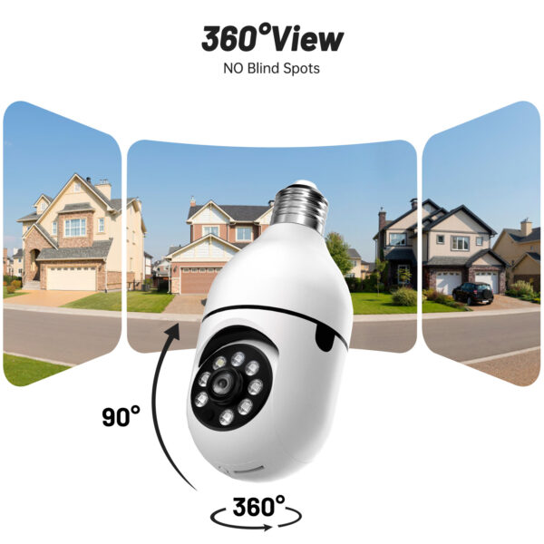 WiFi Indoor E27 Network Security Camera 2K Light Bulb Colorful Smart Home Full HD IP Camera 2pcs Set Camera - Image 4