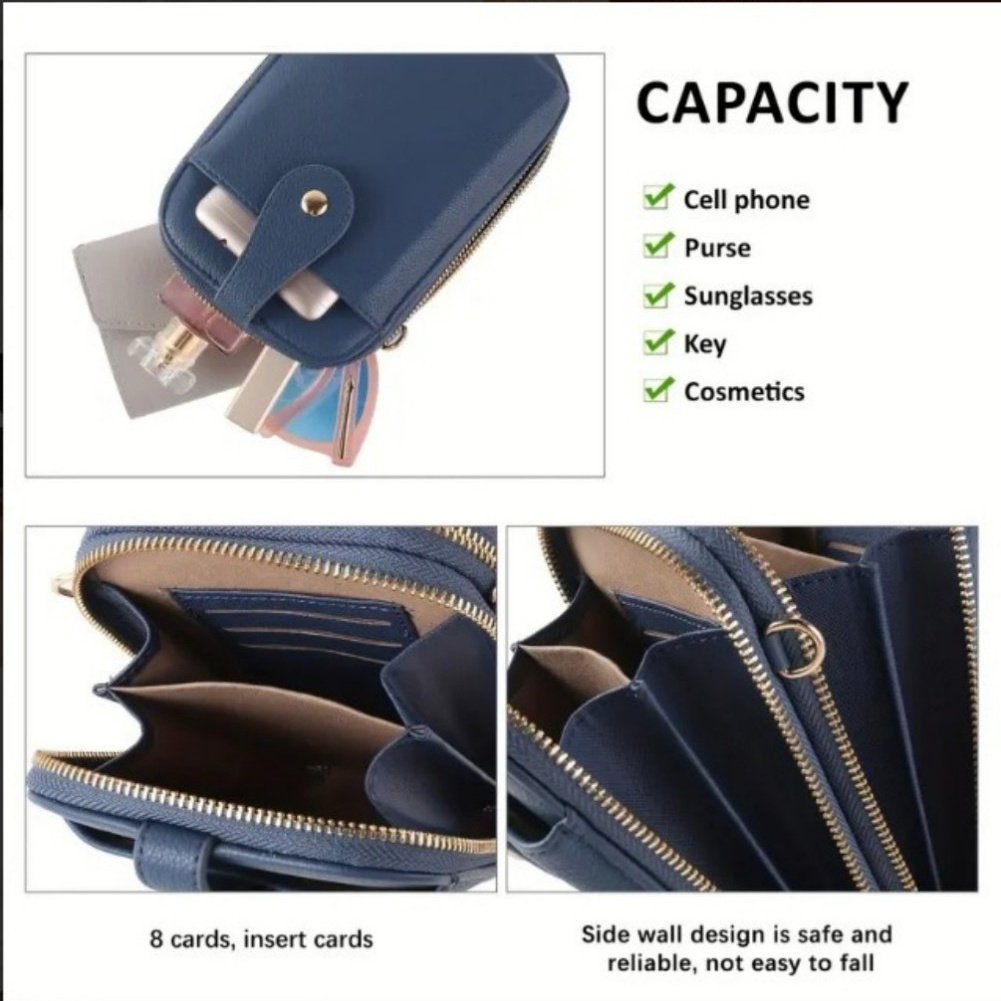 Small Crossbody Cell Phone Bag For Women, Mini Crossbody Wallet Phone Shoulder Handbag Purse With Credit Card Slots - Image 2
