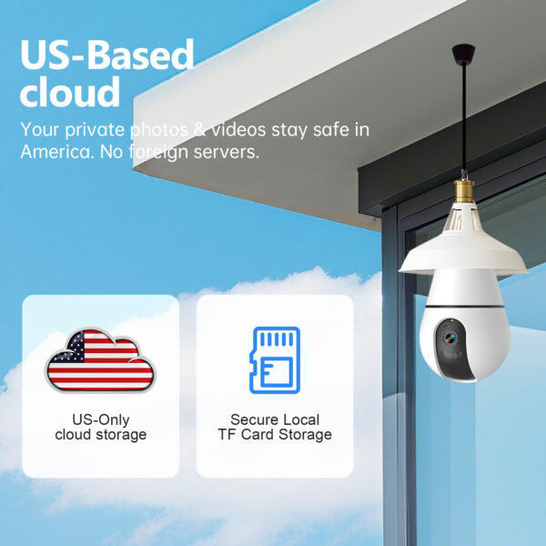 AI Detection 360 Degree HD 3MP CCTV Video Light Bulb E27 IP Wireless Mini Security Hidden Wifi Camera - Image 7