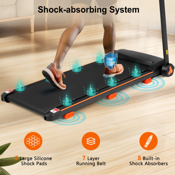 Brand New Home Treadmill, 2.5HP Silent Folding Treadmill With Heart Rate Sensor, Weighing 300 Pounds, Banned Platform Temu - Image 2