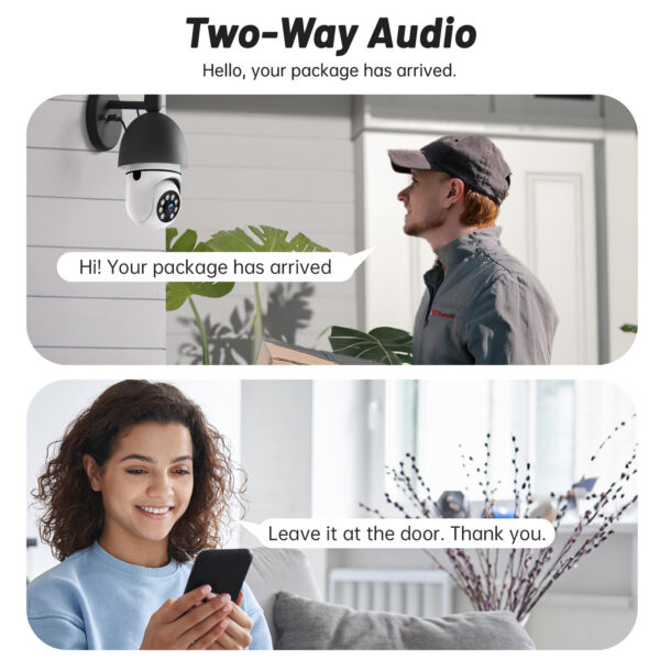 WiFi Indoor E27 Network Security Camera 2K Light Bulb Colorful Smart Home Full HD IP Camera 2pcs Set Camera - Image 3
