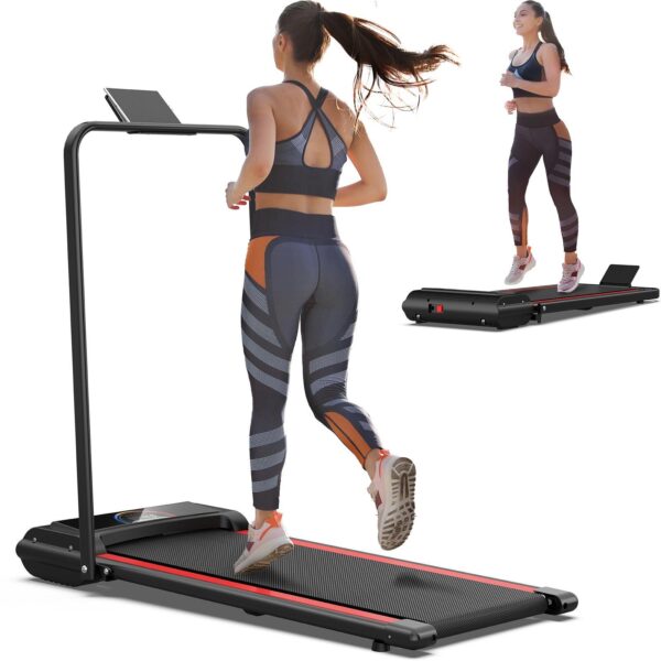 Portable Home Office Treadmill With Armrests, 265 Lbs Load Capacity, Powerful Silent Motor, 12 Programs, Remote Control - Image 9