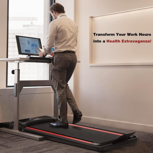 Portable Home Office Treadmill With Armrests, 265 Lbs Load Capacity, Powerful Silent Motor, 12 Programs, Remote Control - Image 7