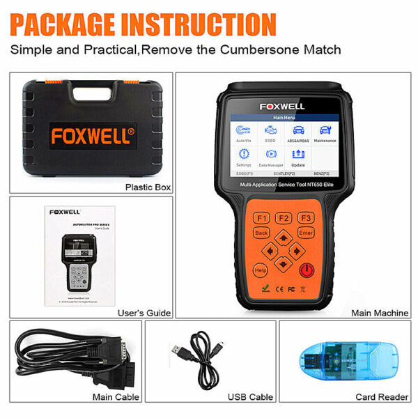 NT650 Elite OBD2 Automotive ScannerABS SRS DPF - Image 5