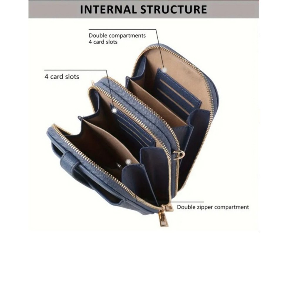 Small Crossbody Cell Phone Bag For Women, Mini Crossbody Wallet Phone Shoulder Handbag Purse With Credit Card Slots - Image 4