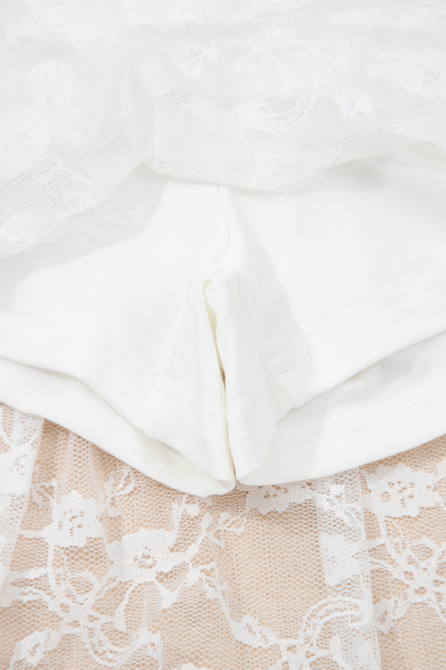 White Sheer Lace Frilly Ruffles High Low Long Skirt - Image 10