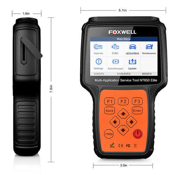 NT650 Elite OBD2 Automotive ScannerABS SRS DPF - Image 2