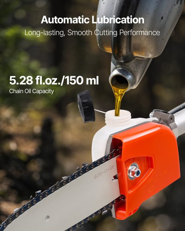 Gas Pole Saw 25CC 2-Stroke Extendable Cordless Tree Trimmer 8 In Cutting Bar - Image 5