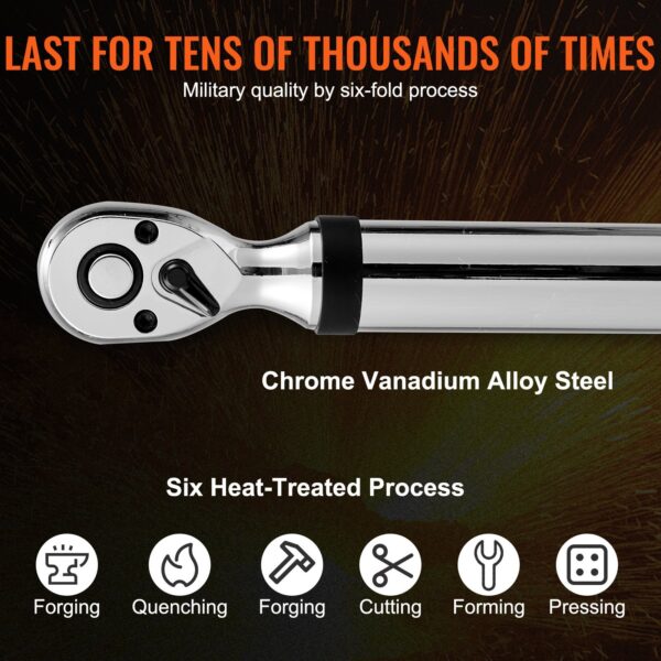 Digital Torque Wrench, Drive Electronic Torque Wrench, Torque Wrench Kit 3.7-37ft.lb 5-50n.m Torque Range Accurate 3-Mode Adjustable Torque Wrench Set With LED Buzzer Calibration - Image 7