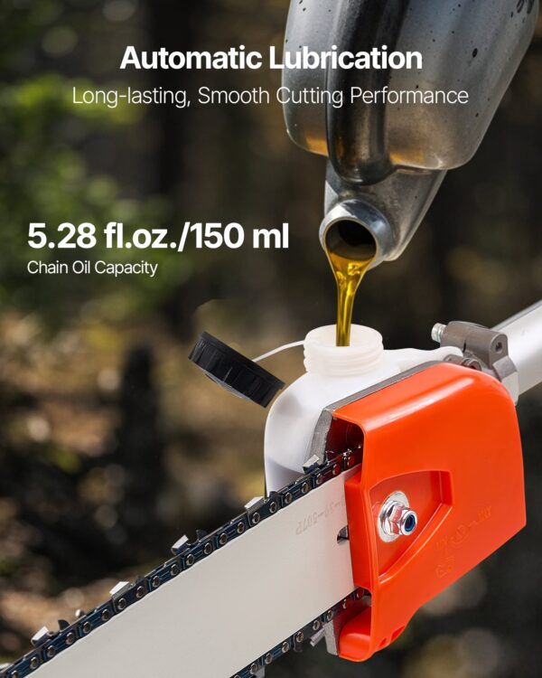 Gas Pole Saw 43CC 2-Stroke Extendable Cordless Tree Trimmer 10 In Cutting Bar - Image 5