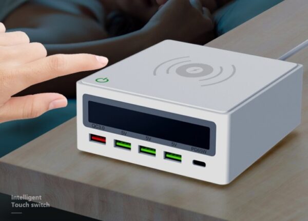 Amazon Explosive PD65w Laptop Mobile Phone Charger Multi-port 5 Port USB Wireless Charger QC3.0 Fast Charge - Image 4