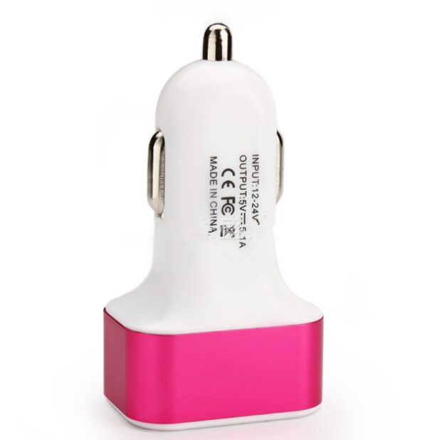 New 3USB car charger USB high-power universal car charger Square aluminum car charger - Image 7