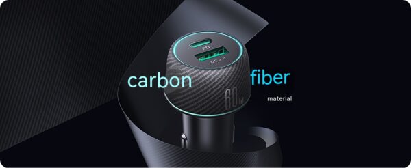 60W High Power Dual Port Button Car Charger - Image 9