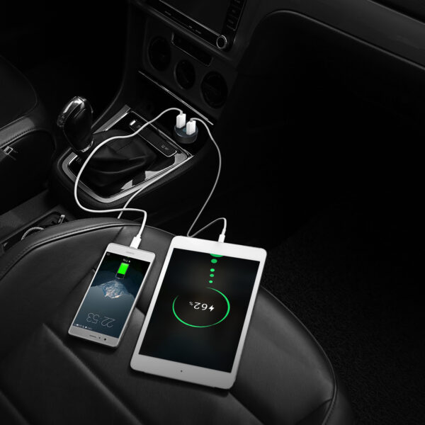 Universal 15W-3.1A Dual USB Car Charger Adapter Aluminum Alloy Fast Car Charging Adapter For IOS Phone XR XS Tablet PC - Image 9