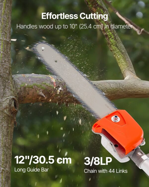 Gas Pole Saw 25CC 2-Stroke Extendable Cordless Tree Trimmer 12 In Cutting Bar - Image 4