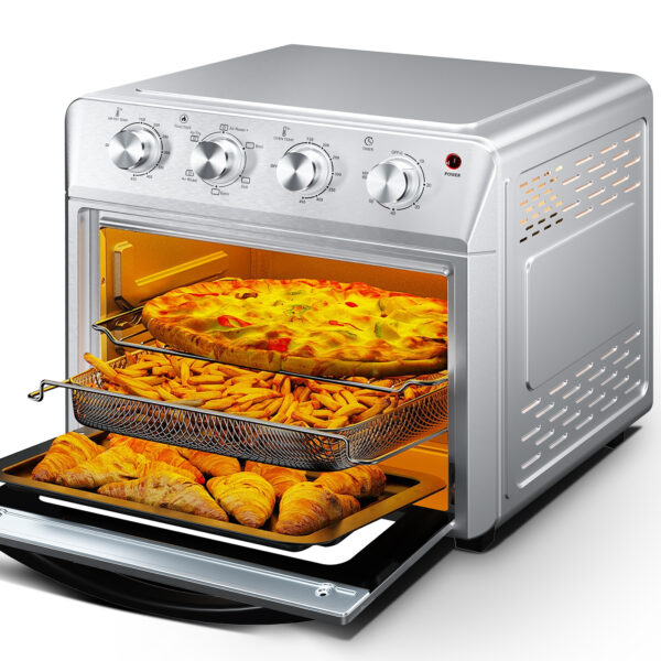 27.5QT 6-in-1 Air Fryer Toaster Oven, 6-Slice, Countertop Convection Oven, Air Frying, Baking, Roasting, Broiling & Grilling, 1600W, Sliver, Amazon Resale Prohibited - Image 4