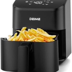 DEIME Air Fryer, Small Digital 3 Qt Airfryer Space Saving Compact, Bake, Reheat, Roasts for Quick Easy Meals, Mini Compact & Quiet, Nonstick & Dishwasher Safe Basket (Black) : Home & Kitchen