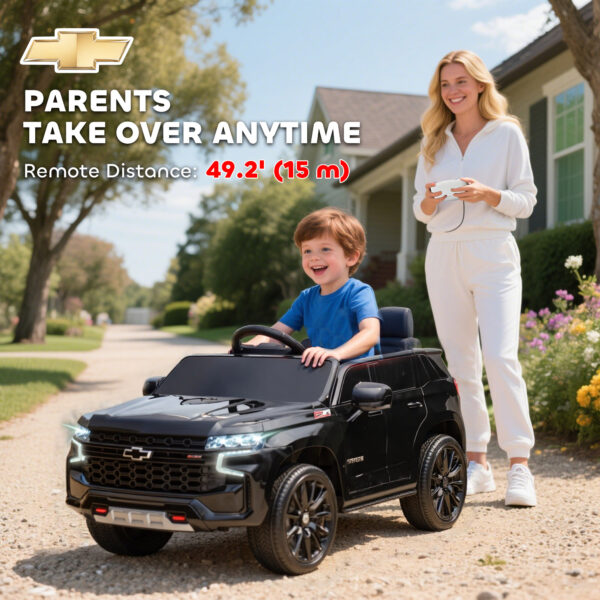 Electric Ride On Car 12V Kids Ride-on Toy, Black - Image 2