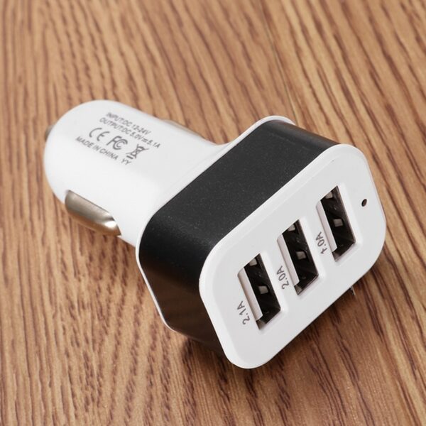 New 3USB car charger USB high-power universal car charger Square aluminum car charger - Image 5