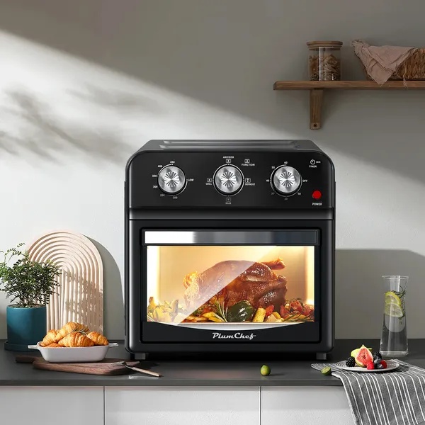 12-Liter Air Fryer With Advanced Multi-Function Cooking – Grill, Air Fry, Defrost, Bake, Presets For French Fries, Pizza, Chicken, Fish, And Toast, Dual Knob Control Oven - Image 4