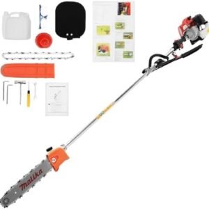 Tree Trimmer Gas Powered, 2 Stroke 43CC Gas Powered Tree Pole Saw, 7.9-11.5ft Cordless Extended Chain Saw for Tree Limbs Gas Powered 1.25KW, Pole Chainsaw for Tree Hedge Trimming Bush Pruning : Patio, Lawn & Garden