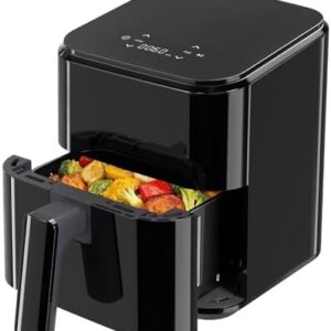 NEWBULIG Air Fryer, Compact Digital 3 Qt Airfryer with Nonstick Plate & Dishwasher Safe Basket, Quick Easy Meals, Features Auto Shutoff and Simple Touchscreen, Ideal for Small Spaces : Home & Kitchen
