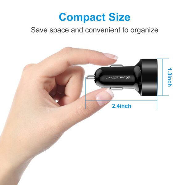 Universal 15W-3.1A Dual USB Car Charger Adapter Aluminum Alloy Fast Car Charging Adapter For IOS Phone XR XS Tablet PC - Image 4