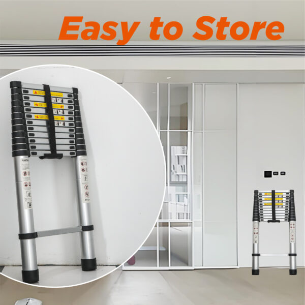 Aluminum Telescoping Ladder For Outdoor Work - Image 7