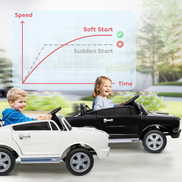 Ride On Car With Remote Control, Adjustable Speed, MP3, Smooth Start, LED Lights, Black - Image 3