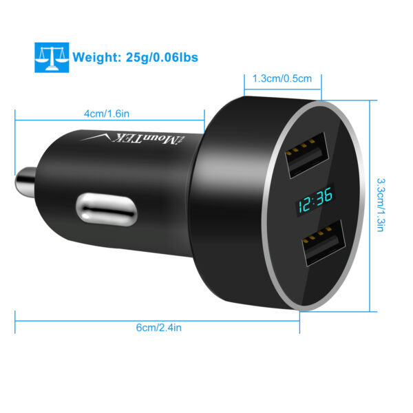 Universal 15W-3.1A Dual USB Car Charger Adapter Aluminum Alloy Fast Car Charging Adapter For IOS Phone XR XS Tablet PC - Image 7